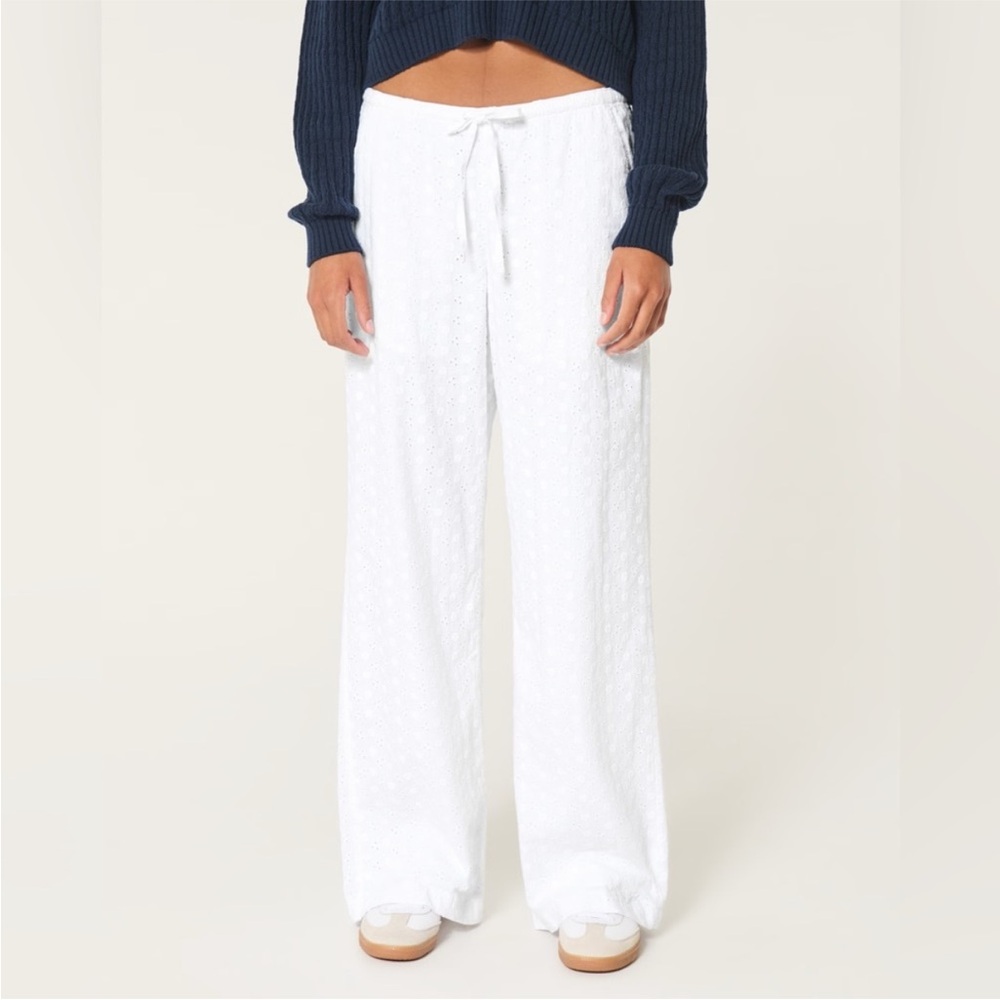 Hollister Ella eyelet wide leg pants